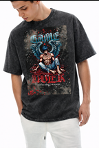 Snow Washed Bloody Angel Graphic Oversized T-Shirt