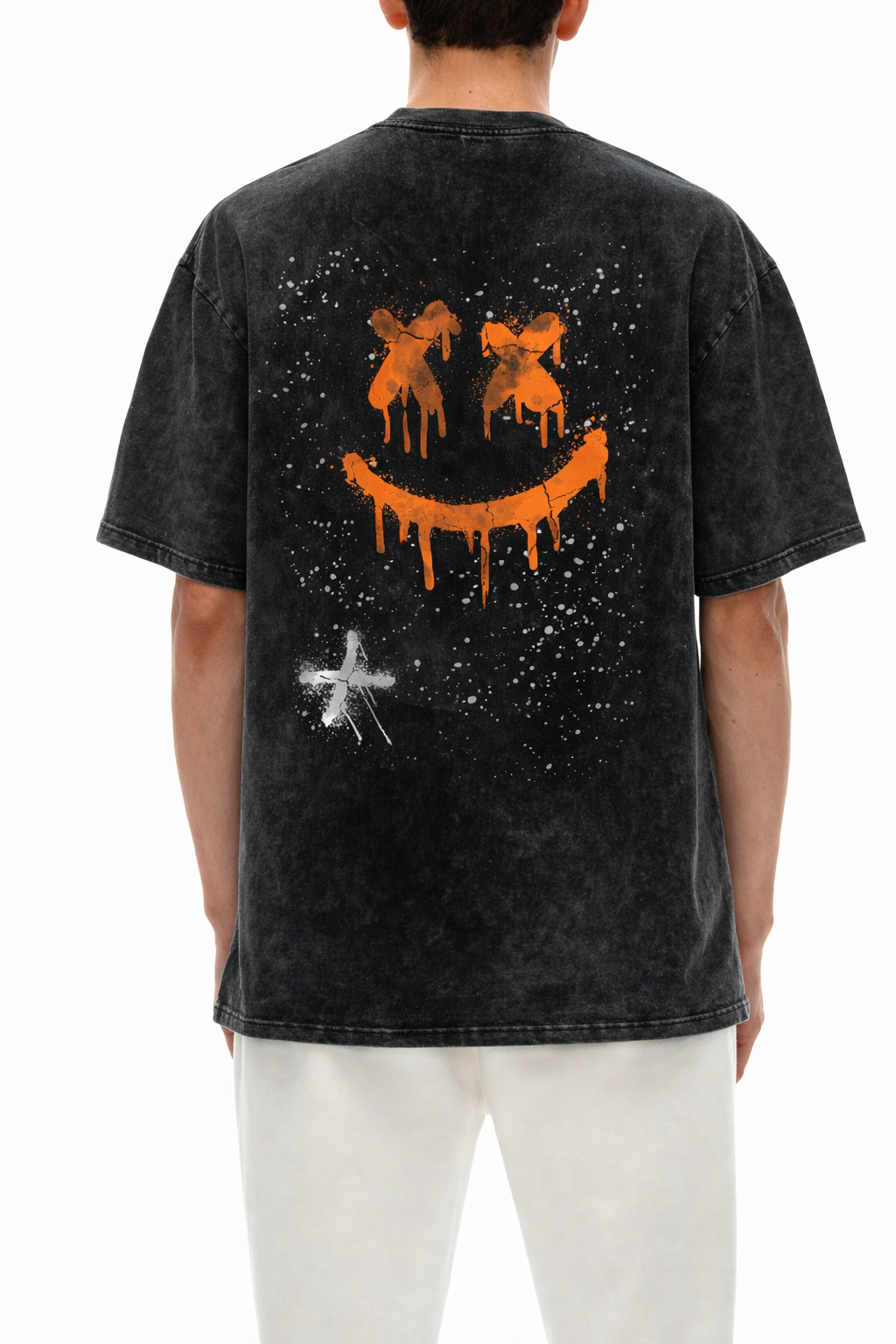 Snow Washed Game Over Graphic Oversized T-Shirt
