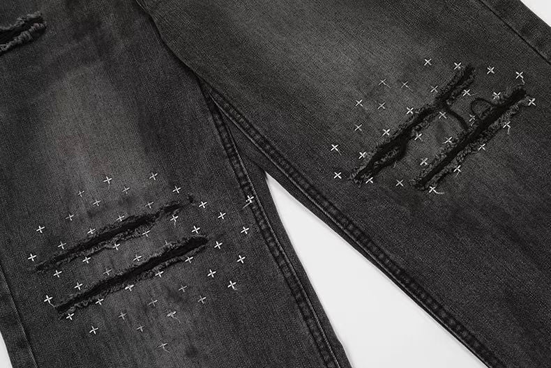 NightRaid “Midnight Script” Women’s Distressed Denim