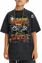 Snow Washed Game Over Graphic Kids' T-Shirt