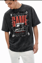 Snow Washed Retro Game Oversized T-Shirt