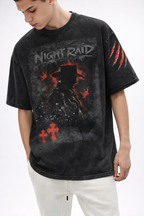 Dark Western Cowboy Graphic Oversized Cotton T-Shirt