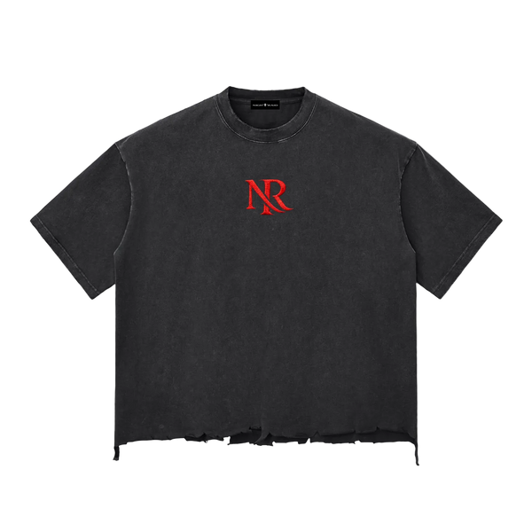 NightRaid “Redline Nocturne” Snow Wash Distressed Tee
