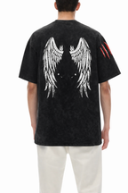 Dark Western Cowboy Graphic Oversized Cotton T-Shirt