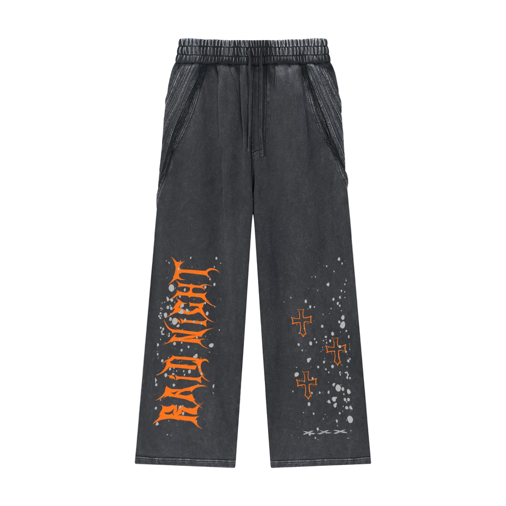 Snow Washed Tape Raw Edge Sweatpants