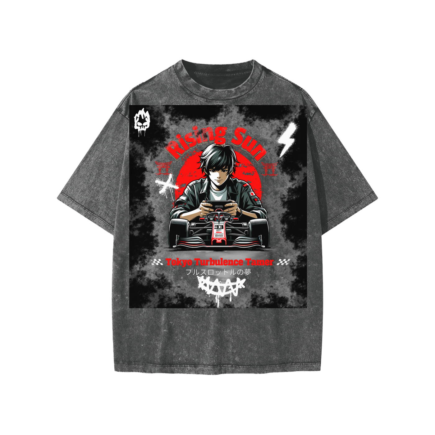 Snow Washed Tokyo Racing Graphic Kids' T-Shirt