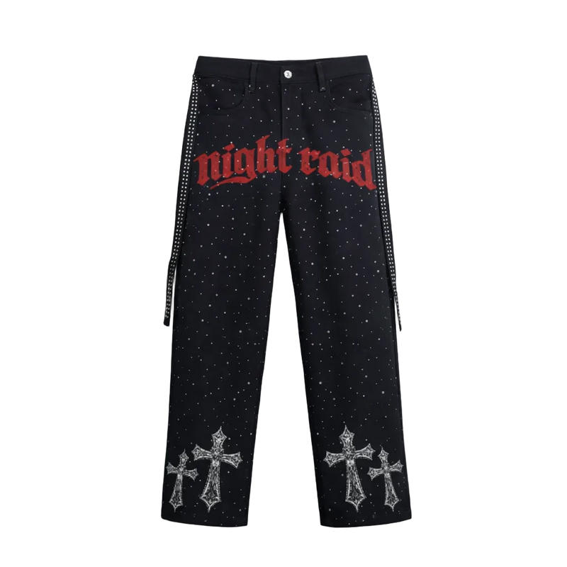 NightRaid “Obsidian Dominion” Studded Denim