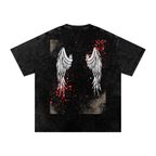 Snow Washed Bloody Angel Graphic Oversized T-Shirt