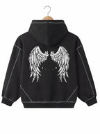 Dark Western Cowboy Graphic Pullover Vintage Washed