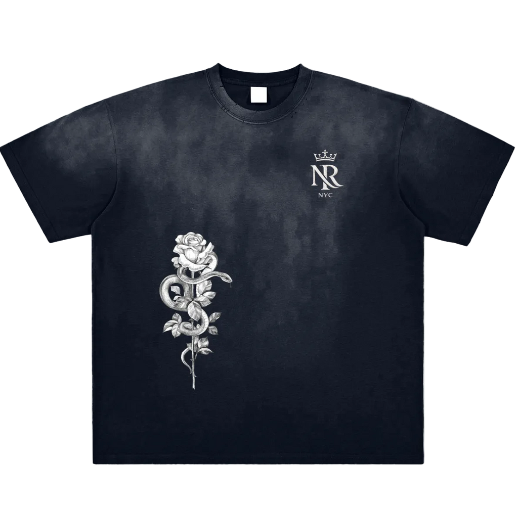 NIGHTRAID — SERPENT ROSE Vintage Washed Tee