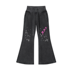 Vintage Washed Flared Fleece Pants