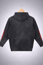 Dark Aesthetic Samurai Graphic Pullover Acid Wash