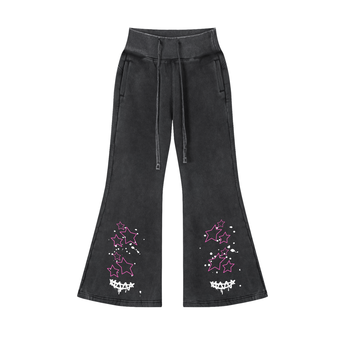 Vintage Washed Flared Fleece Pants