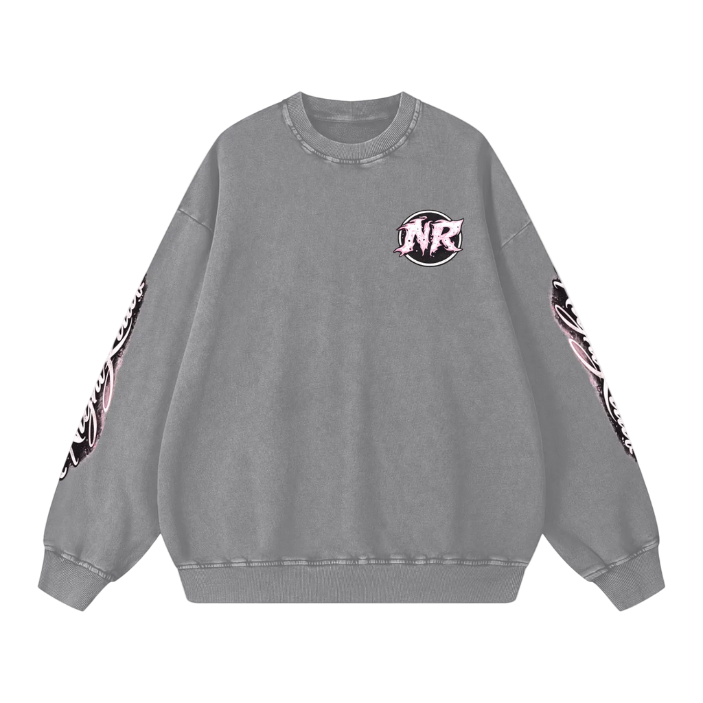 NIGHTRAID — ROSEMARK Snow Washed Oversized Sweatshirt