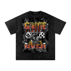 Snow Washed Game Over Graphic Oversized T-Shirt