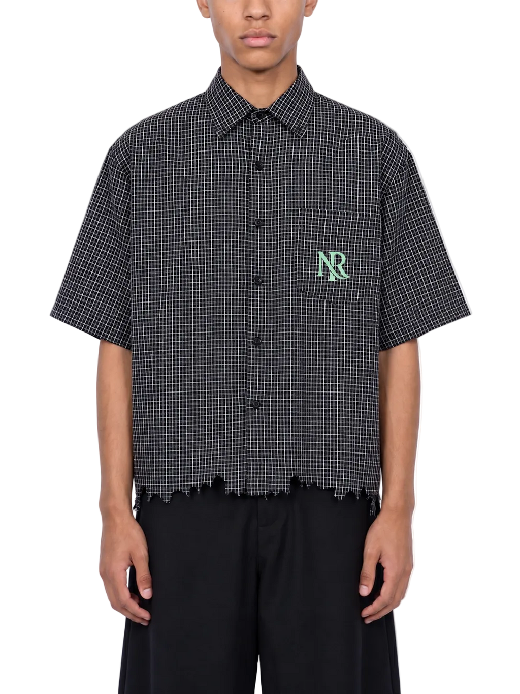 NightRaid “Static Division” Distressed Button-Up