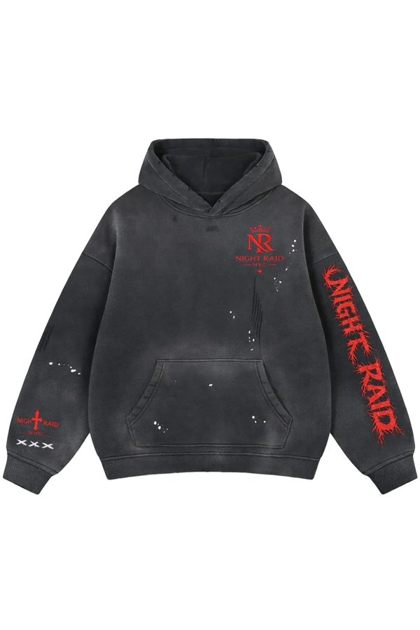 NIGHTRAID — BLOOD SIGIL HOODIE Vintage Washed