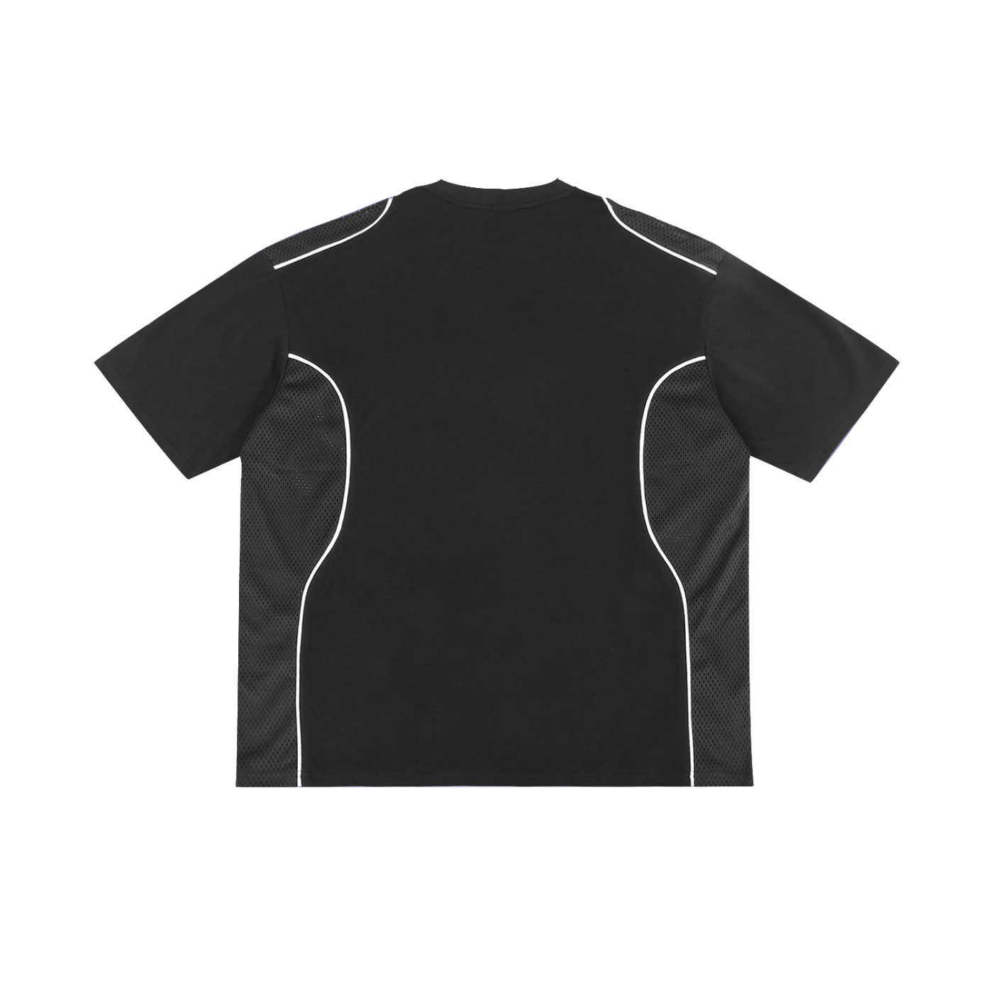 Contrast Piped Panel Controller Graphic T-Shirt