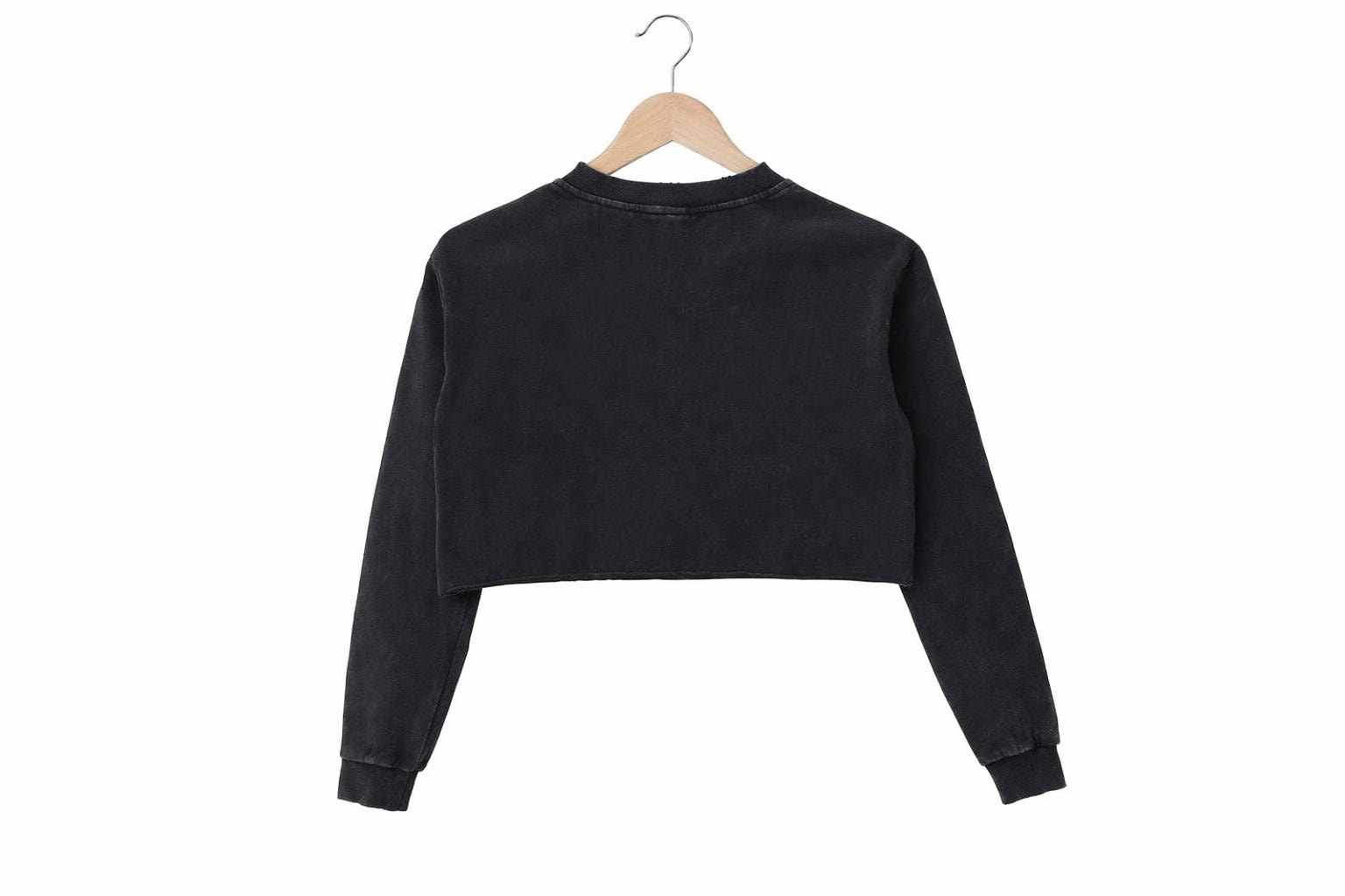 Dark Gamer Cropped Sweatshirt Vintage Wash Controller Graphic