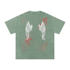 Snow Washed Bloody Angel Graphic Oversized T-Shirt