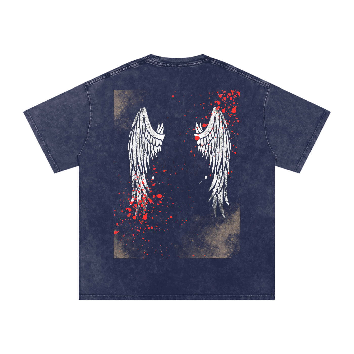 Snow Washed Bloody Angel Graphic Oversized T-Shirt