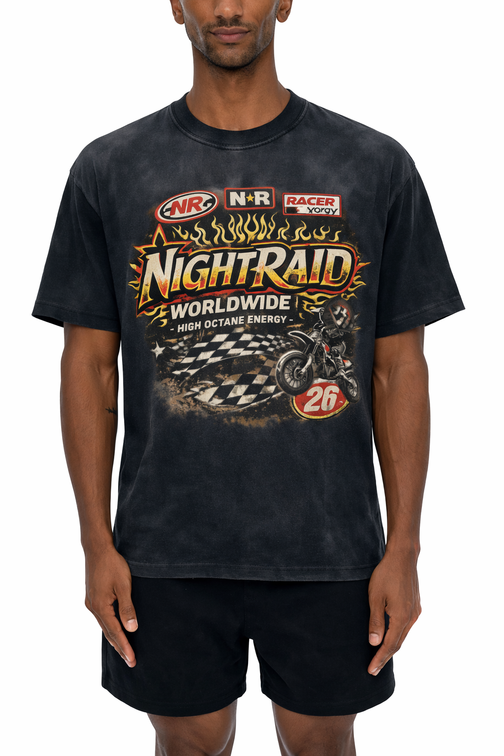 NIGHTRAID — WORLDWIDE RACER Vintage Washed Tee