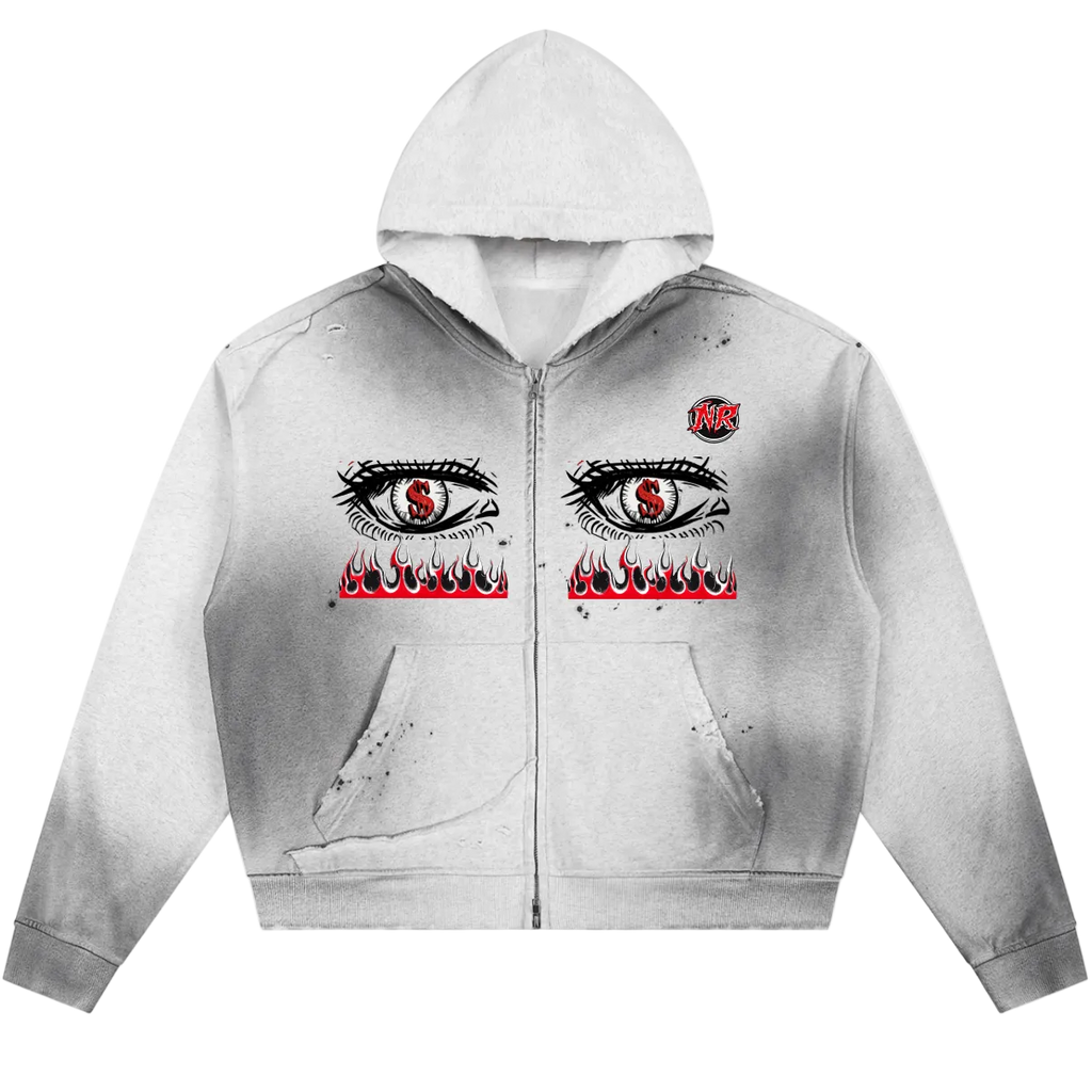 NightRaid “Divine Watch” Sunfade Zip Hoodie