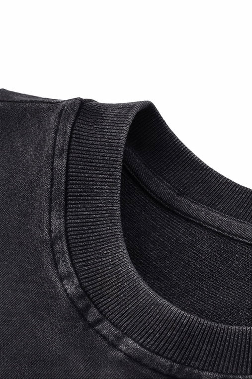 NightRaid “Black Crest” Vintage Crewneck