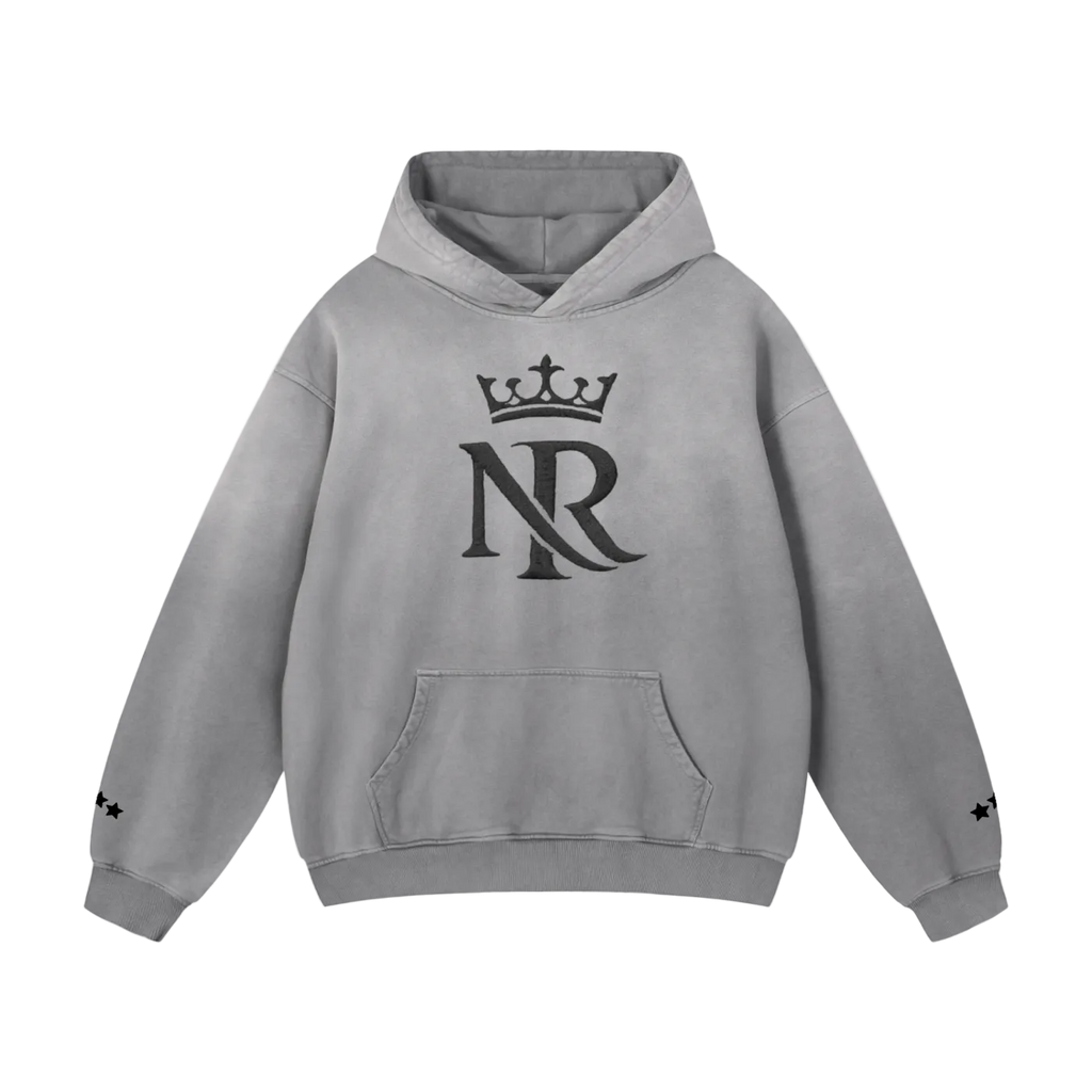 NightRaid Crown Sigil Sunfade Heavyweight Oversized Hoodie