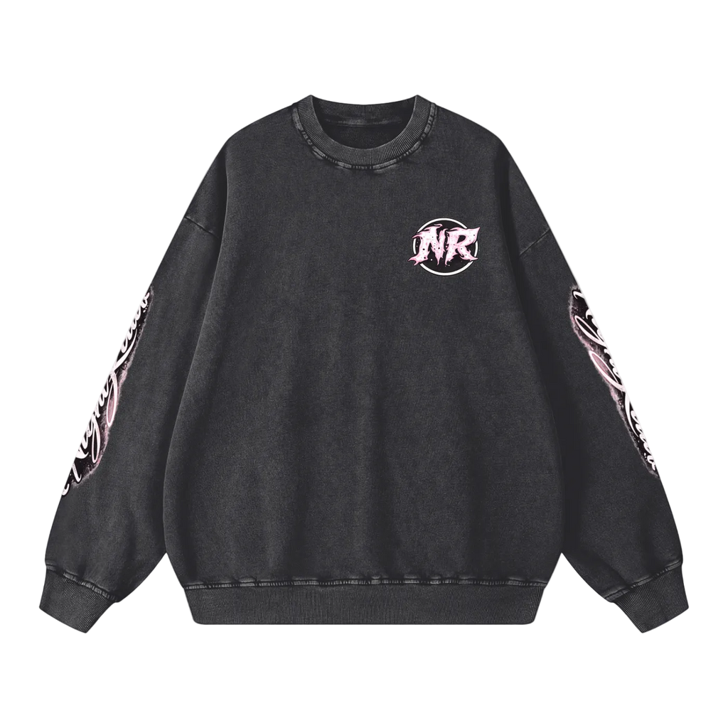 NIGHTRAID — ROSEMARK Snow Washed Oversized Sweatshirt