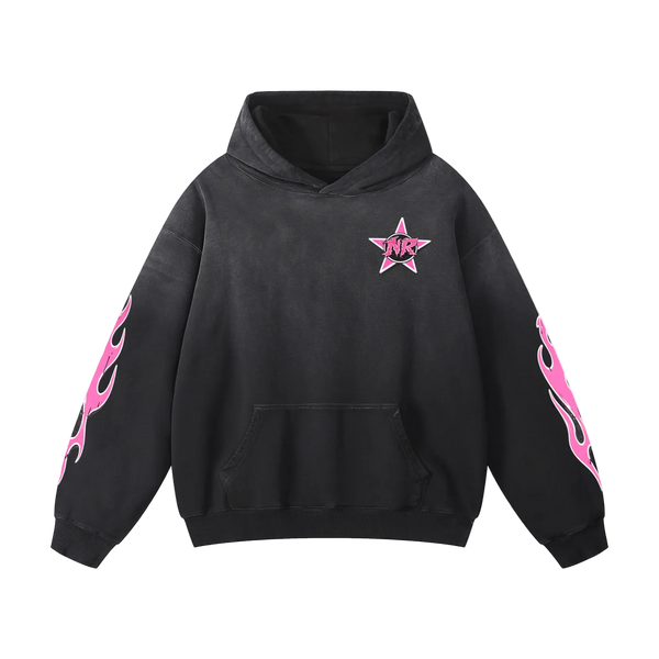 NIGHTRAID — STARFALL PINK FLAME Heavyweight Hoodie