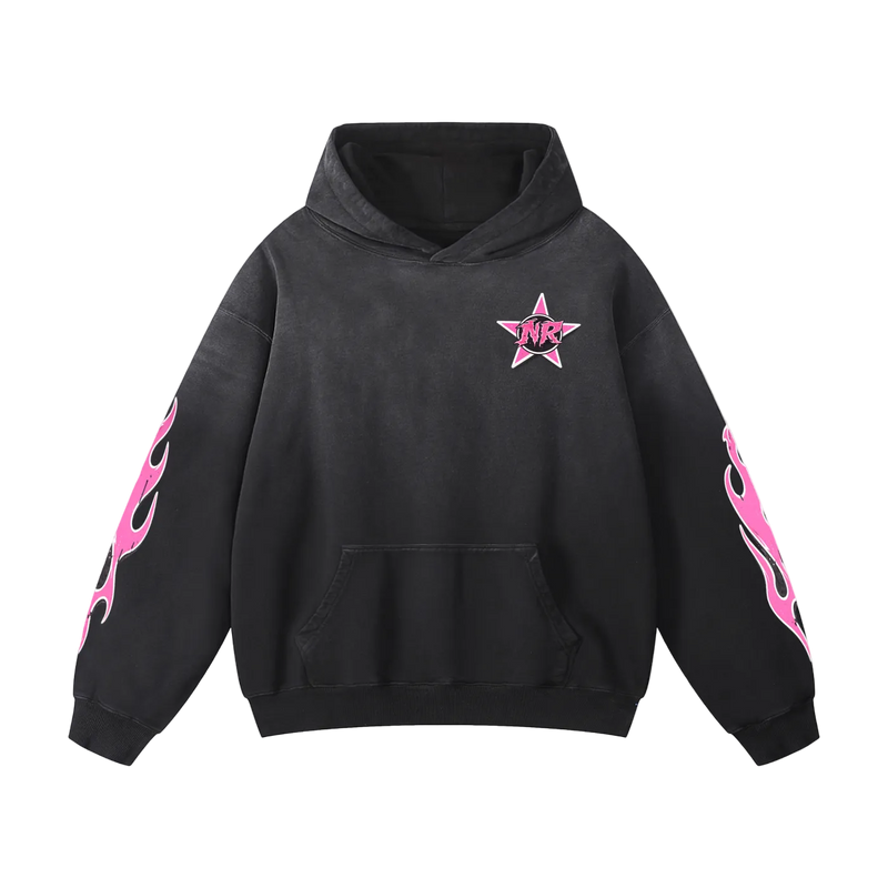 NIGHTRAID — STARFALL PINK FLAME Heavyweight Hoodie