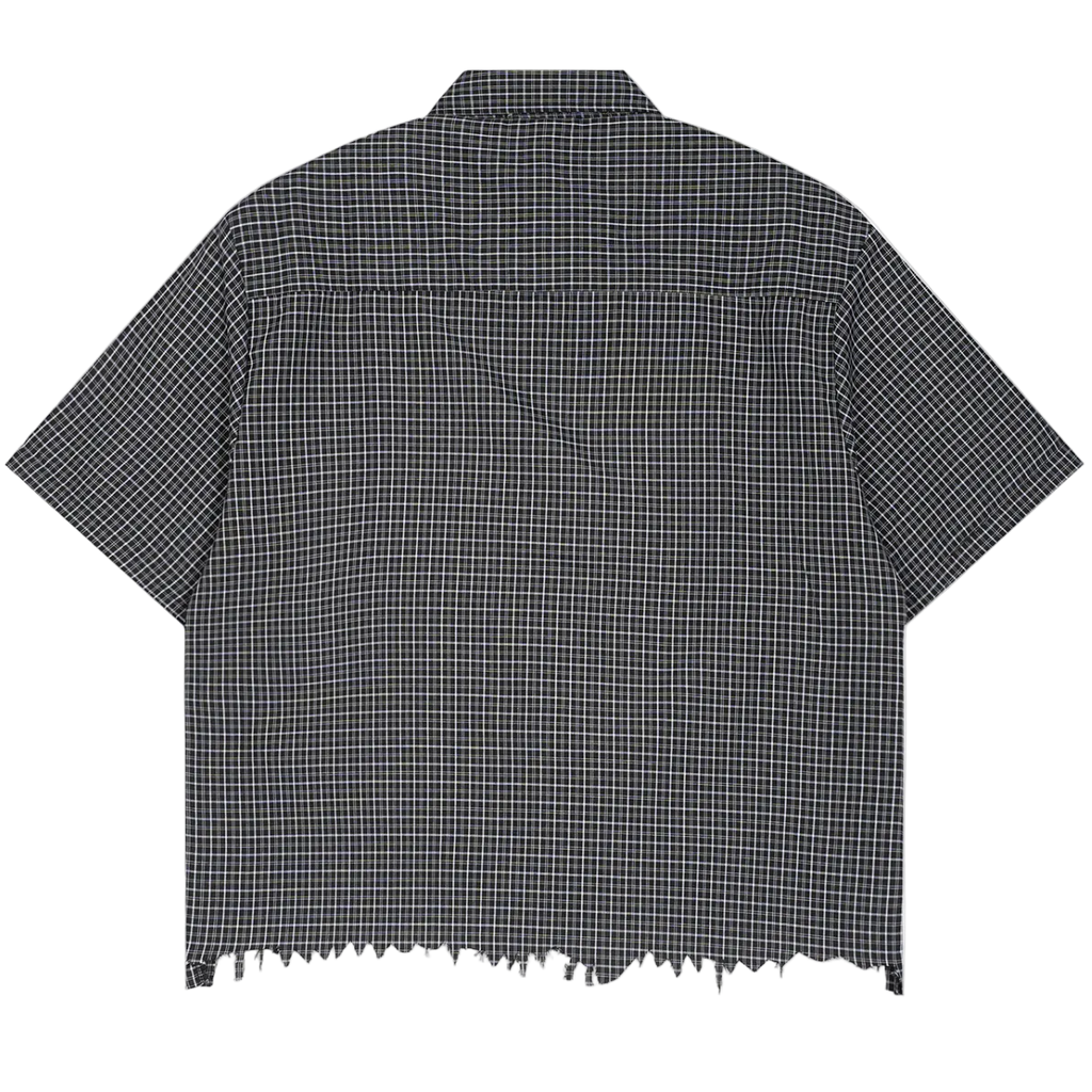 NightRaid “Static Division” Distressed Button-Up