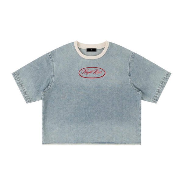 NightRaid “Dystopia Vision” Washed Unisex Vintage Denim Tee