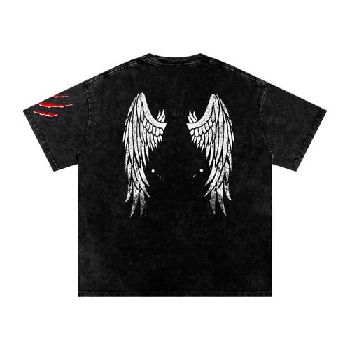 Dark Western Cowboy Graphic Oversized Cotton T-Shirt