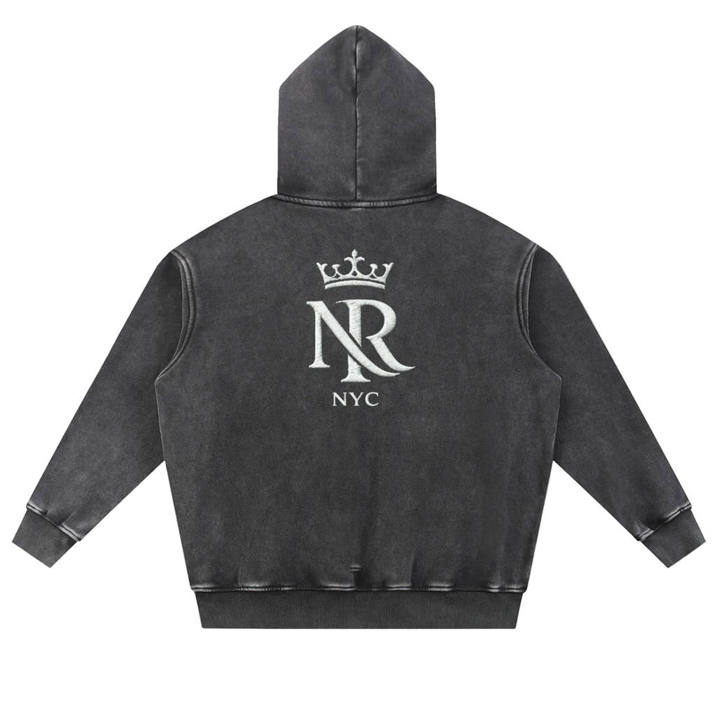 NightRaid “Faith Over Fear” Heavyweight Snow Wash Hoodie