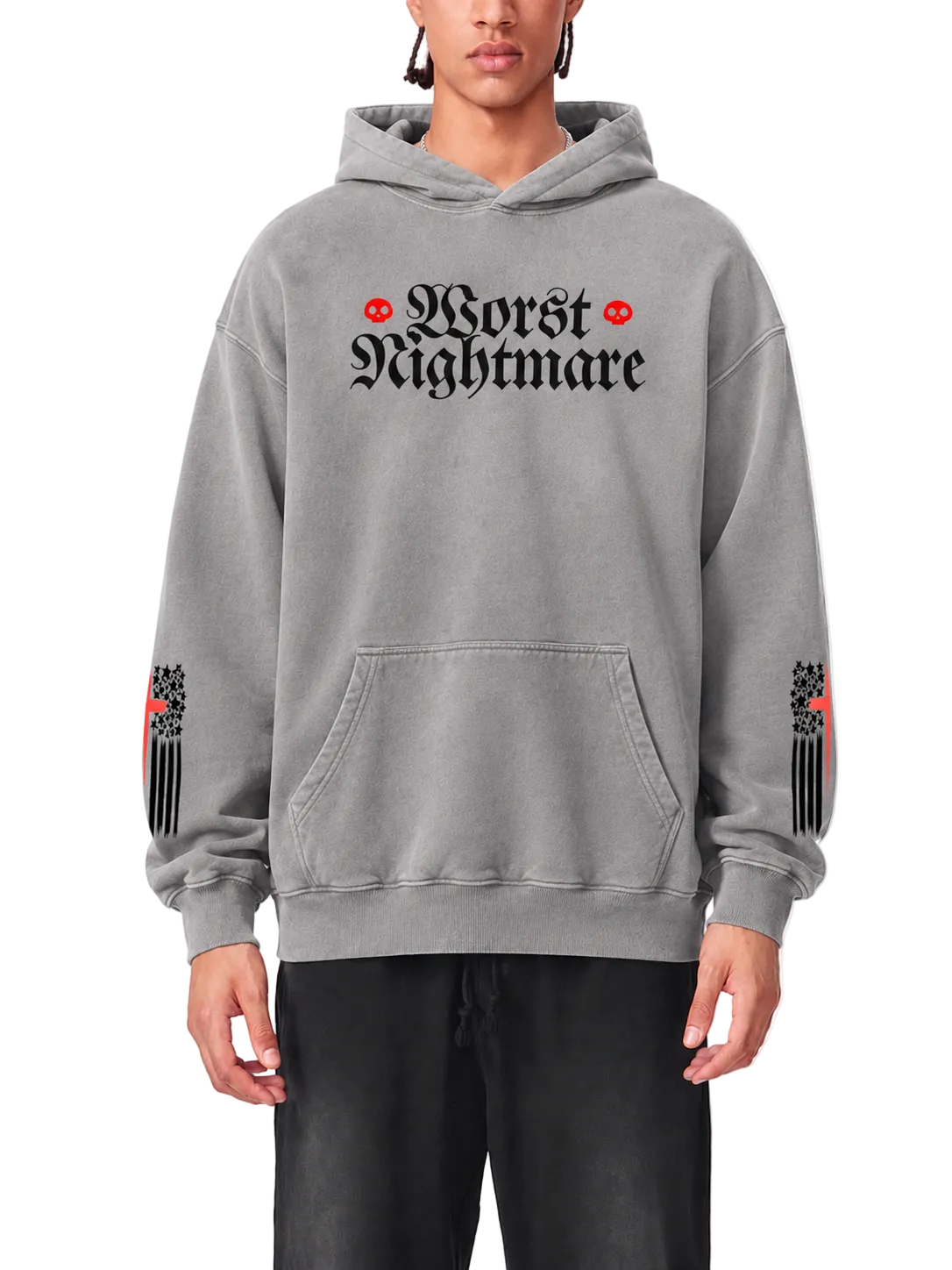Night Raid “Worst Nightmare”Oversized Sunfade Hoodie