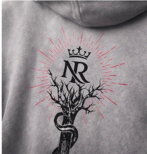 NightRaid Crown Sigil Sunfade Heavyweight Oversized Hoodie