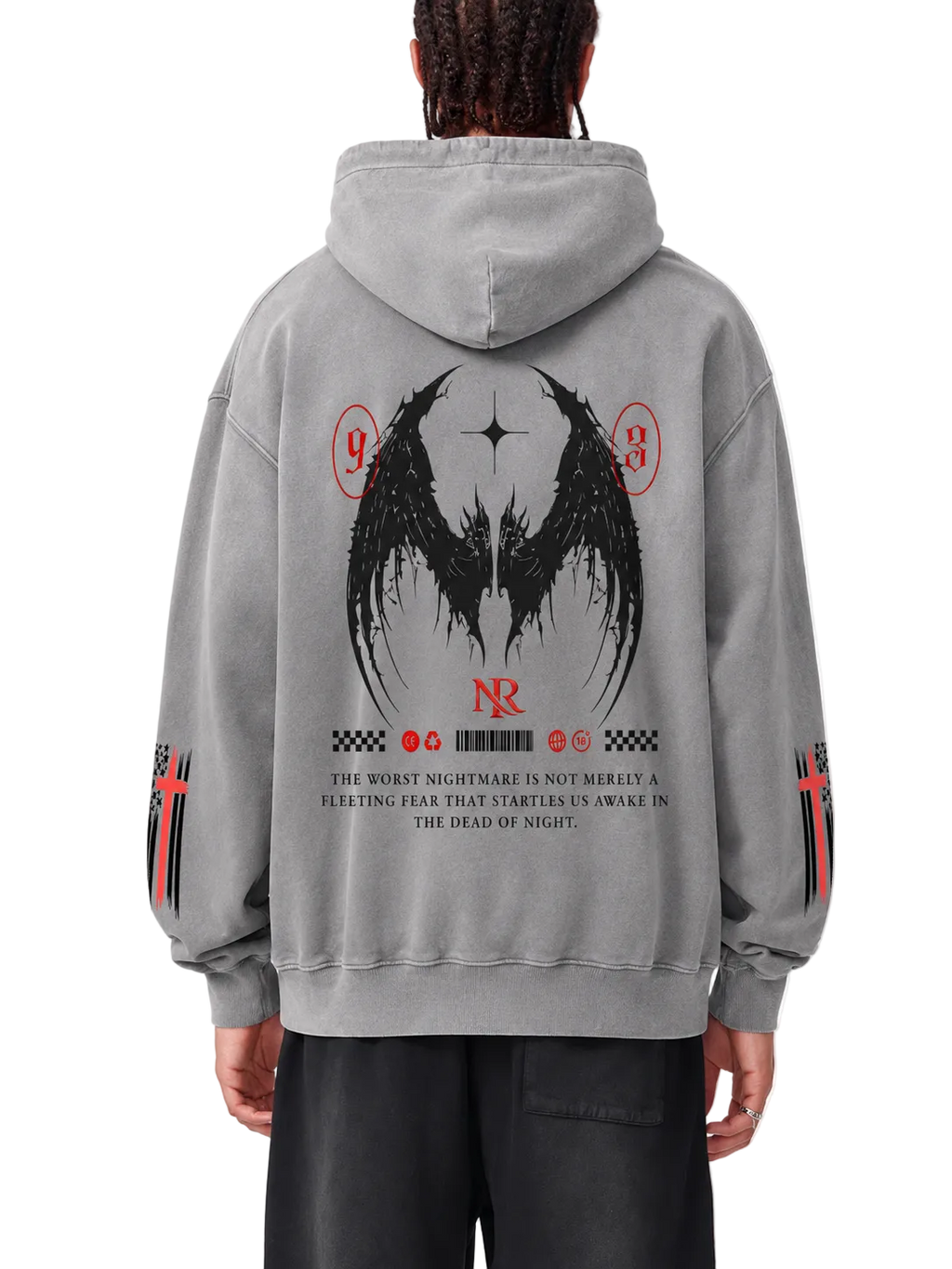Night Raid “Worst Nightmare”Oversized Sunfade Hoodie