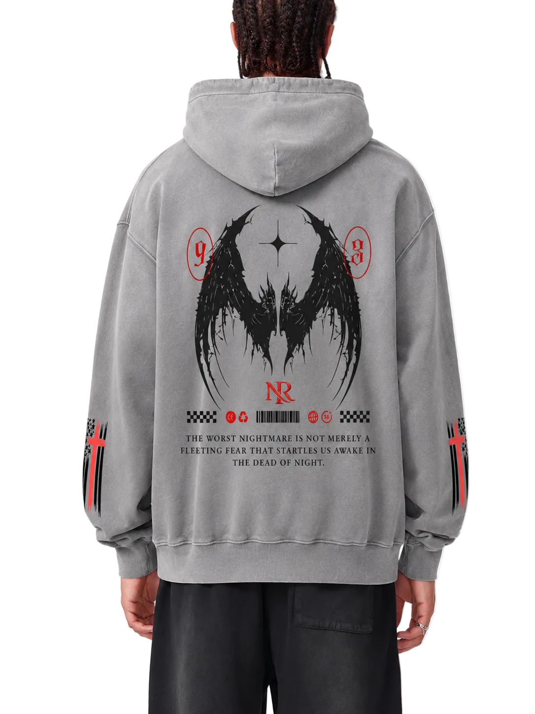 Night Raid “Worst Nightmare”Oversized Sunfade Hoodie