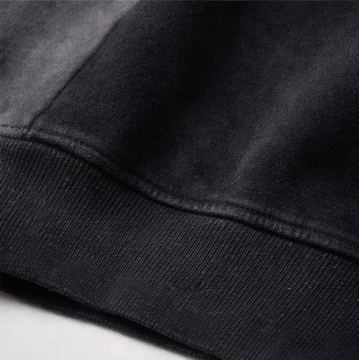 NightRaid Serpent Sigil Raw Hem Cropped Crew