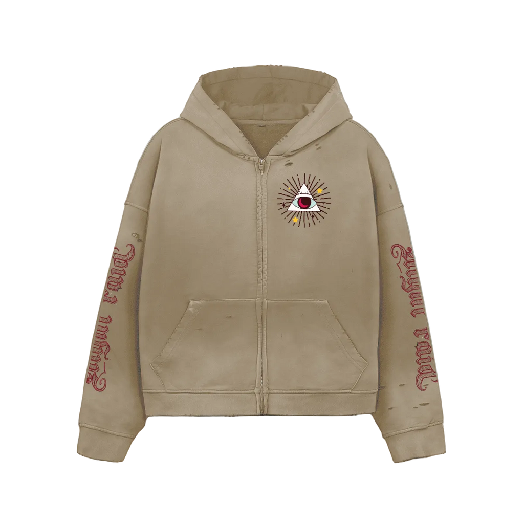 NightRaid “Eternal Vision” Unisex Heavyweight Washed Distressed Hoodie