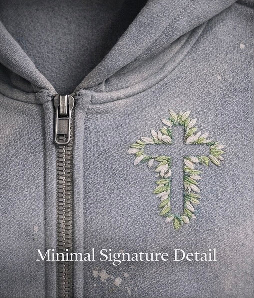 NightRaid “Stay Wild / Stay Free” Sun Fade Zip Hoodie