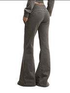 Vintage Washed Flared Fleece Pants