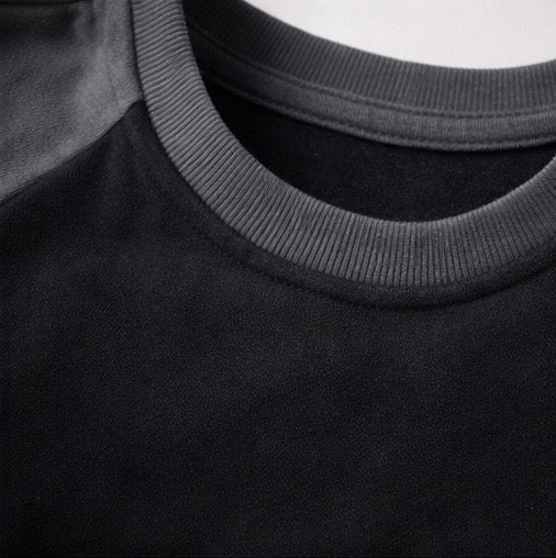 NightRaid Serpent Sigil Raw Hem Cropped Crew
