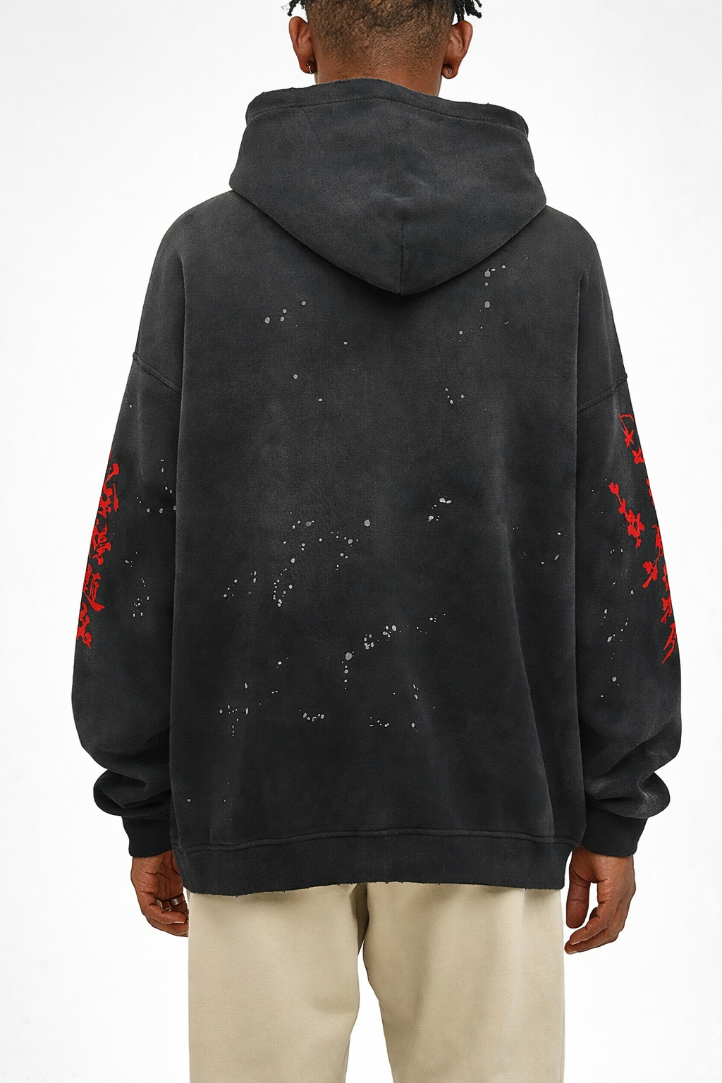 Japanese Samurai Dragon Hoodie With Symbol On Sleeve