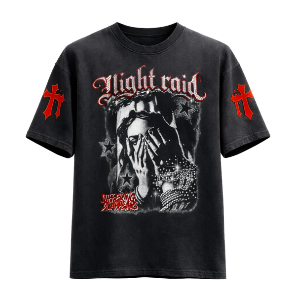 NIGHTRAID — SUFFER IN SILENCE TEE Enzyme Washed