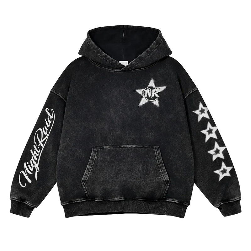 NightRaid “Midnight System” Washed Hoodie