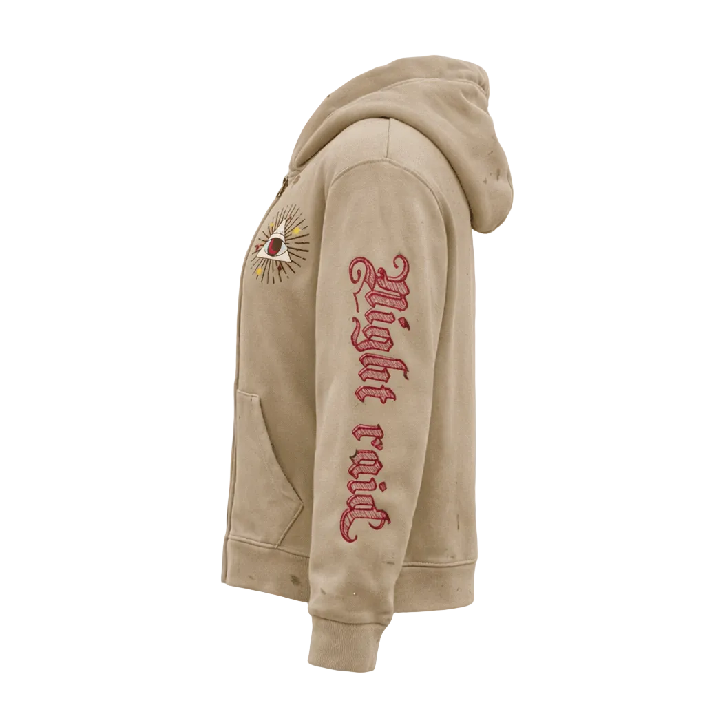 NightRaid “Eternal Vision” Unisex Heavyweight Washed Distressed Hoodie