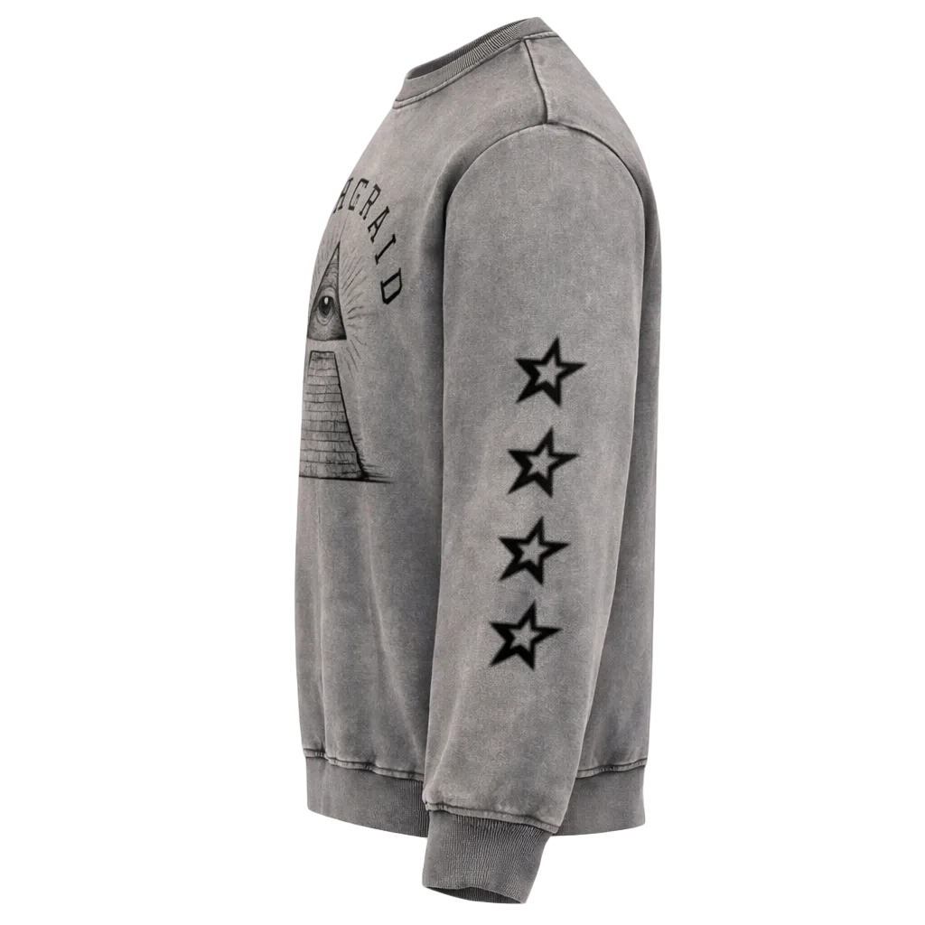 NightRaid “Ascension Protocol” Snow Washed Crewneck